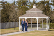 Couple Exiting Gazebo